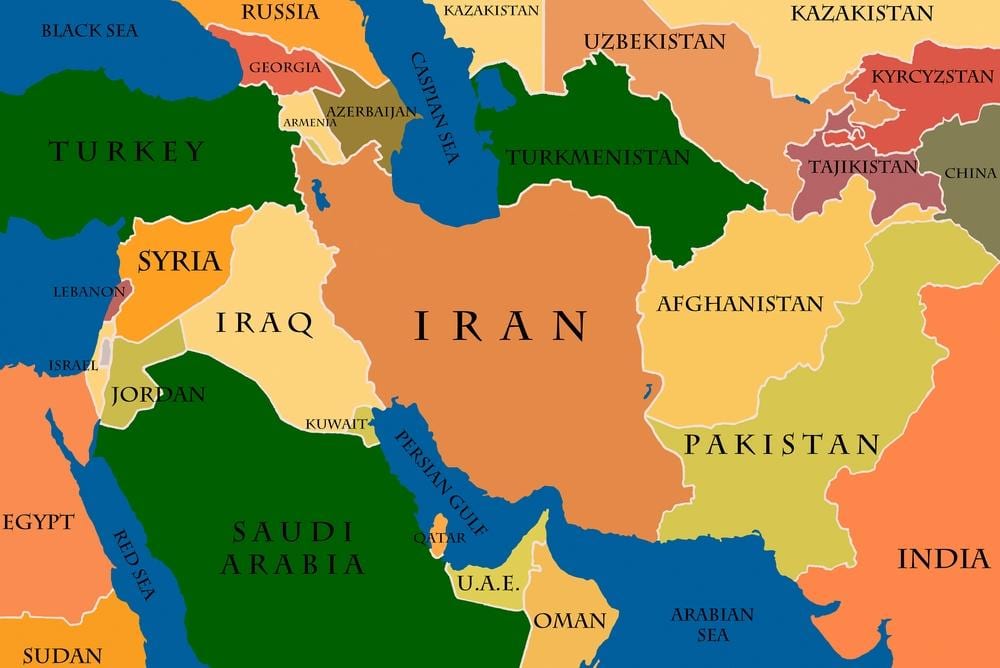 Mapa de qatar i orient mitjà