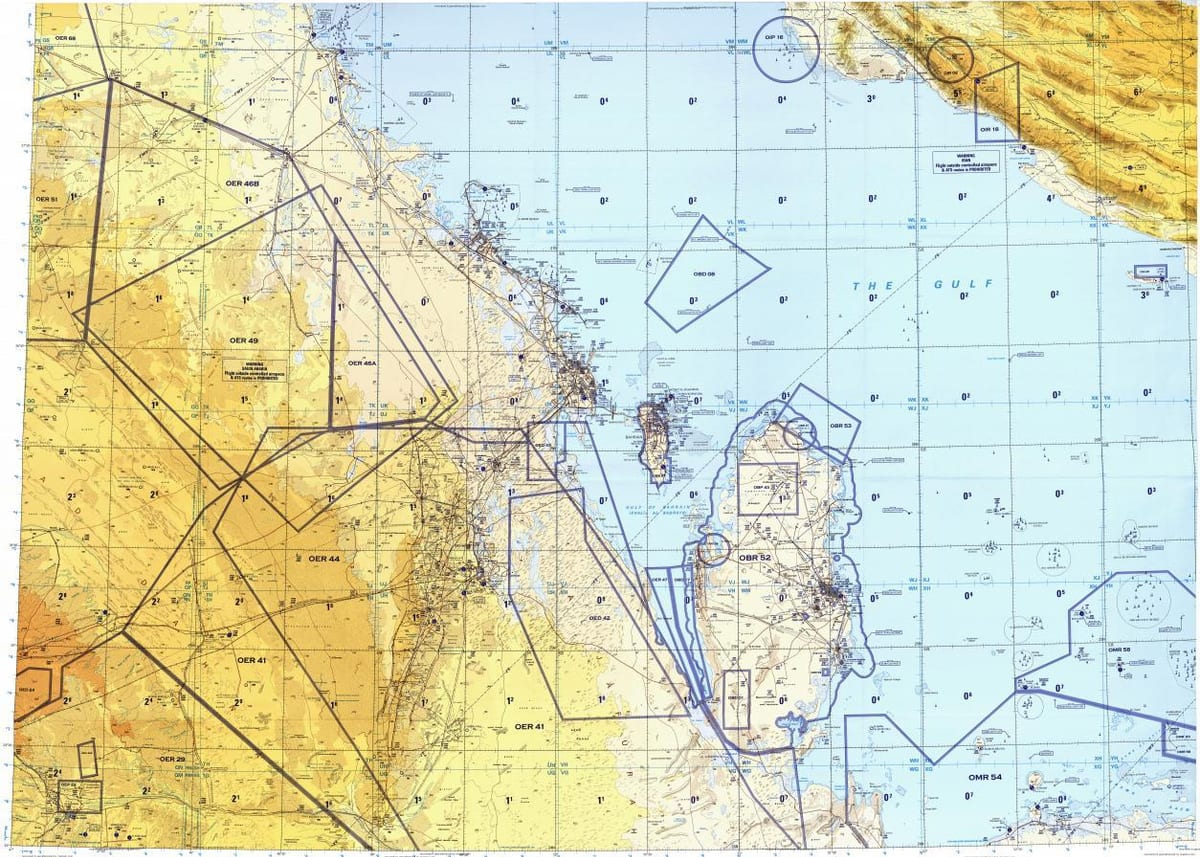 Mapa de qatar zona