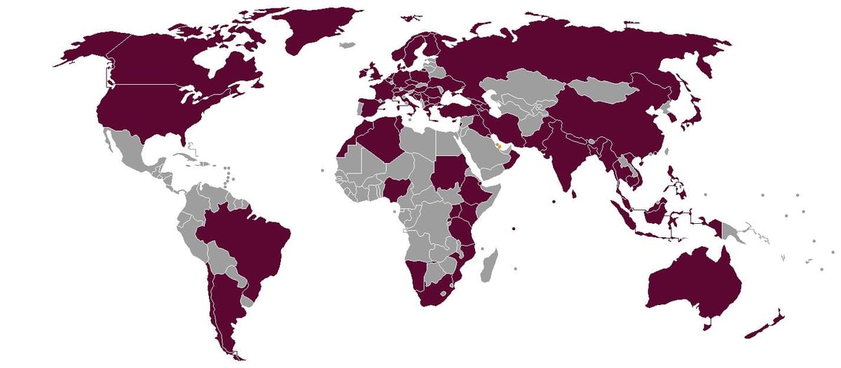 qatar airlines destinacions mapa