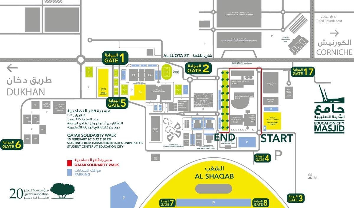 Mapa de qatar foundation