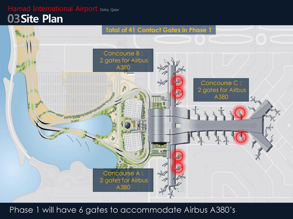 qatar terminal de l'aeroport mapa