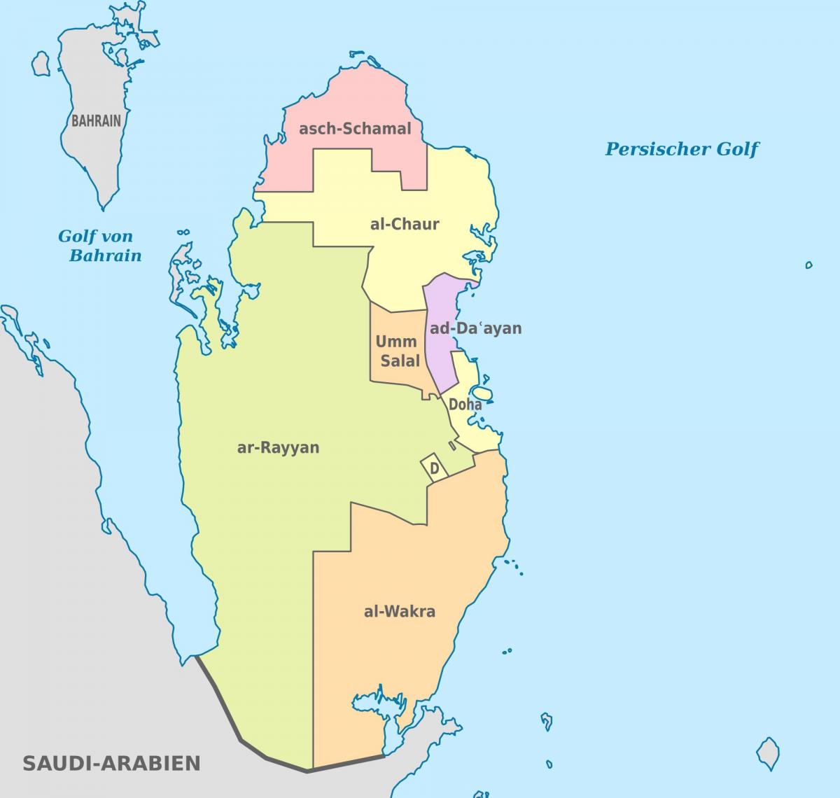 Mapa de qatar vector
