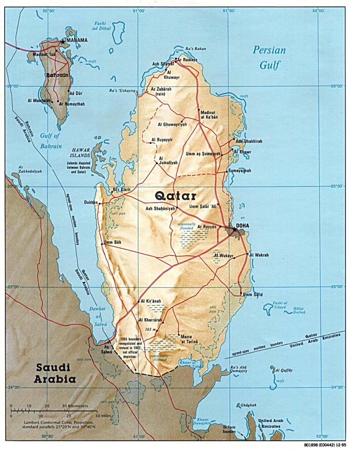qatar complet mapa