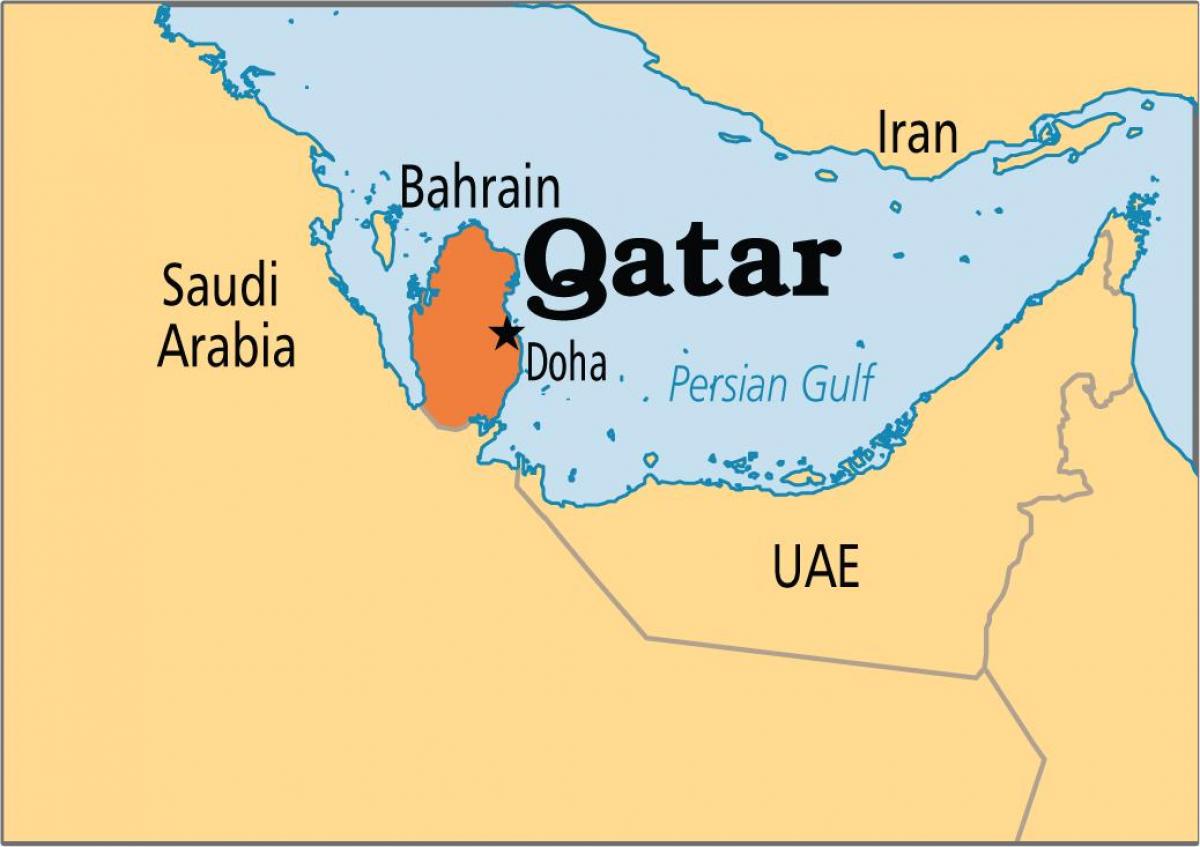Mapa de qatar àsia