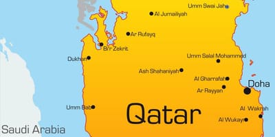 Mapa de la capital de qatar 