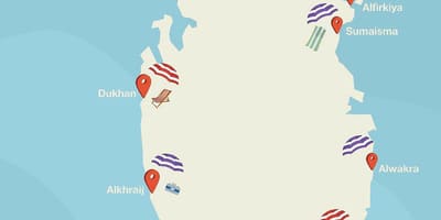 Al ghariya platja de qatar mapa