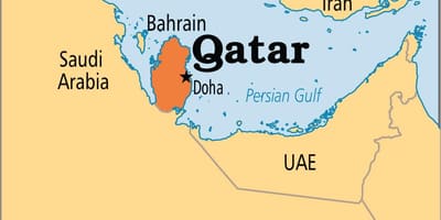 Mapa de qatar àsia