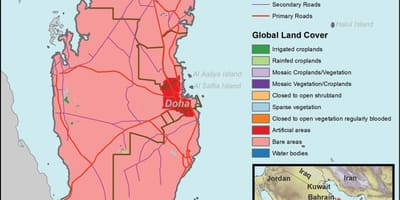 Mapa de qatar climàtic