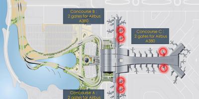 Qatar terminal de l'aeroport mapa