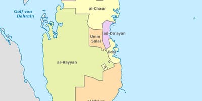 Mapa de qatar vector