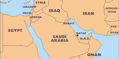Mapa mundial de qatar ubicació
