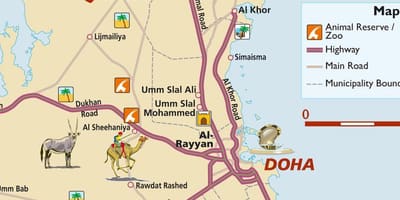Mapa de qatar turística